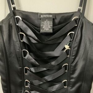 bebe lace up corset dress vintage Y2K